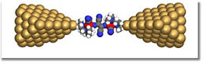 transistor consisting of an individual molecule; caption is below