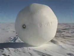 giant balloon on the ice
