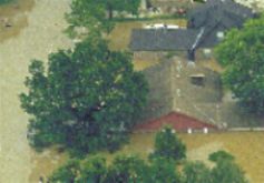 Figure 4.  Flooded homes where 5 to 7 feet of subsidence has occurred.