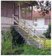 Figure 7.  Everglades Station with stairs added to front porch after substantial land subsidence