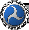 IMAGELINK:  U.S. Department of transportation Logo: BlueTriskellion (with "Department of Transportation, United States of America" around it)