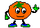 Animation:  Dancing tomato that changes color between red and orange 
