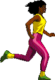 Drawing:  Woman athlete running