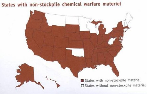 States with non-stockpile chemical warfare material