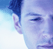 blue tone picture of a man's face