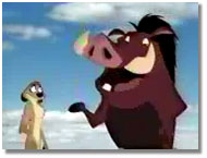 Timon and Pumbaa and clouds