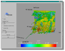 a TeraScope visualization of remote Earth science data