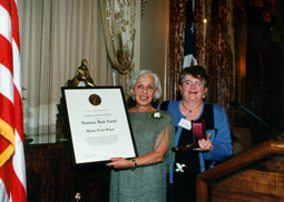Image of Maxine Frank Singer and M.R.C. Greenwood, Chair, Vannevar Bush Award Committee
