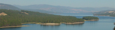 A view of Lake Roosevelt and the Colville Indian Reservation from near Gifford (NPS Photo).