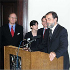 From Left to Right: Ambassador Michael C. Polt; Interpreter; Under Secretary Marc Grossman; FM Vuk Draskovic