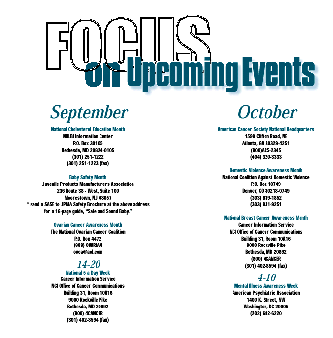 An image containing information on upcoming events