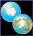 Antarctic and arctic globe 