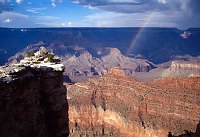 A RAINBOW IN THE GRAND CANYON AS SEEN FROM NEAR MATHER POINT ON THE SOUTH RIM.
