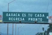 Oaxaca roadsign