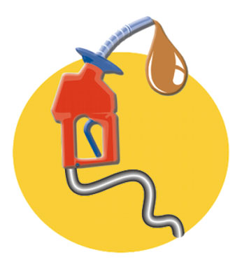 This is a small logo depicting a gasoline nozzel with hose attached, similar to the ones seen at the pumps at gas stations.