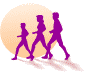 Drawing of people walking