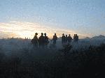 Elbo Ranch Prescribed Fire crew at dusk