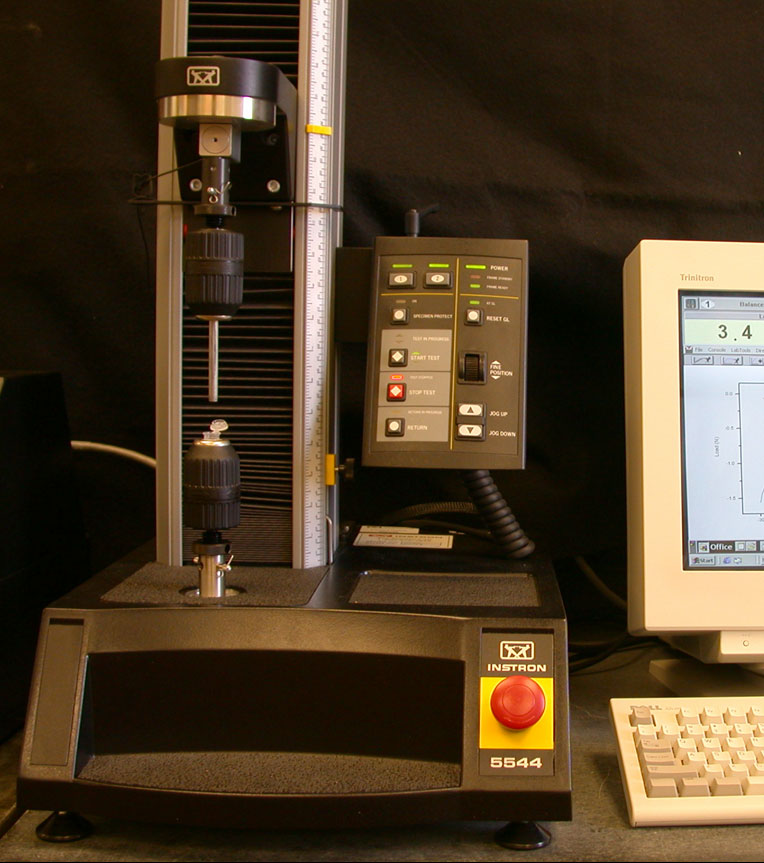 an Instron Materials Testing Apparatus