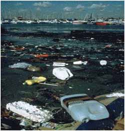 image of Trash in our oceans