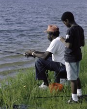 photo of people fishing at Eufaula National Wildlife Refuge in Alabama