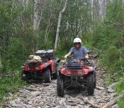 photo of an ATV rider on a trail in Idaho