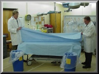 Click to begin presentation on preparing a room to receive a radioactive contaminated patient.