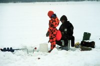 photo of ice fishing at Shenango River Lake