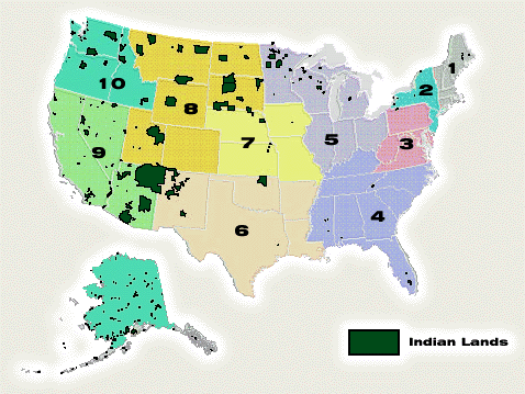 u.s. map showing indian lands