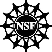 NSF
logo, white letters on black center