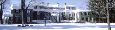 Home of Franklin D. Roosevelt in the snow