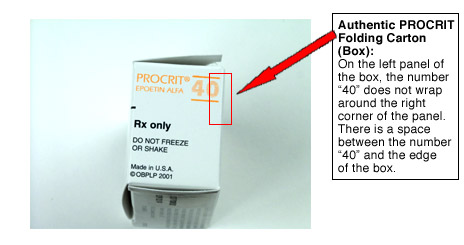 Authentic Procrit folding carton photo