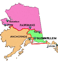 graphic of the state of Alaska