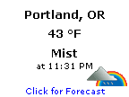 Link to Weather Undergound web site for  Portland, Oregon Forecast