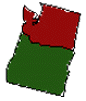 Small Map of Oregon and Washington, with Link to Large Map with District Office Hyperlinks