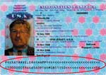Sample image of a machine-readable passport