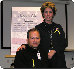 Kathy Shauvin and 1st Sgt Bruce Davis