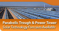 Parabolic Trough & Power Tower Solar Technology Forecasts Available