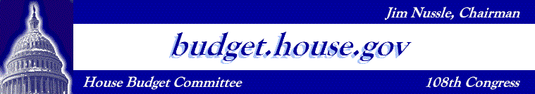 Page Banner for  budget dot house dot gov