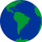 Globe: South America view
