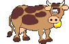 Animated graphic of a dairy cow