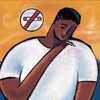 Illustration of man smoking