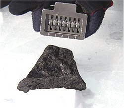 Photo of meteorite.