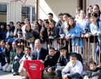(February 17, 2004) -- Congressman Schiff with 7th and 8th grade students of the Ramona School AVID (Advancement Via Individual Determination) Program in Alhambra.