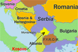 Kosovo Locator Map