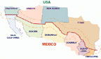 U.S. Mexican Border Map