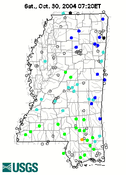 Click here to go to the Daily Streamflow Conditions for Mississippi