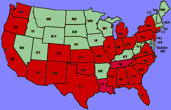 US Map of Member Organizations