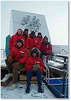 Group of researchers at the South Pole