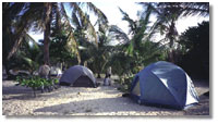 View of campsite on Beata Island