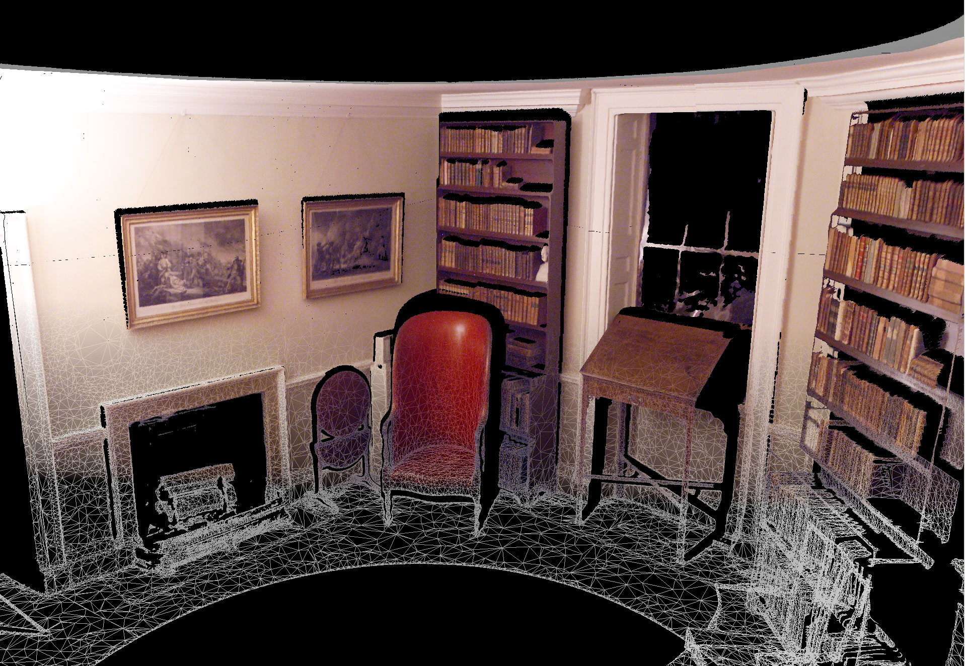 a 3D data set of Jefferson's library